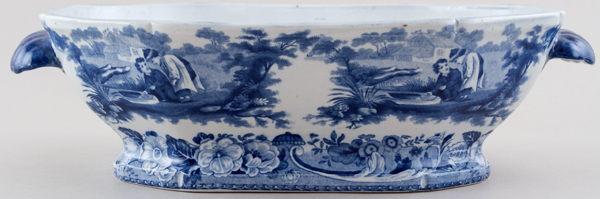 Dish Two Boys by Pool c1820
